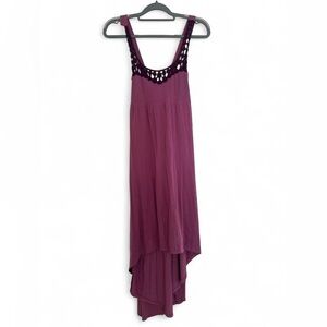 Mudd Purple Knit Top Maxi dress / Asymmetrical Purple Maxi dress size XL